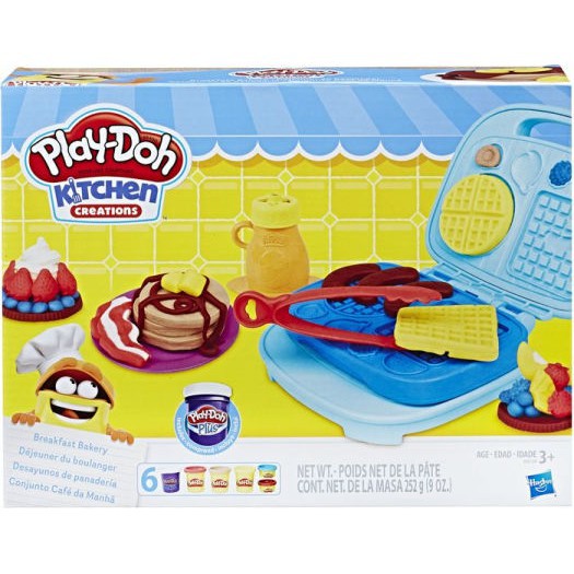 Play-Dah 培樂多 廚房系列 鬆餅早餐組 HB9739 + 四色組 4色組 經典款 (隨機1)