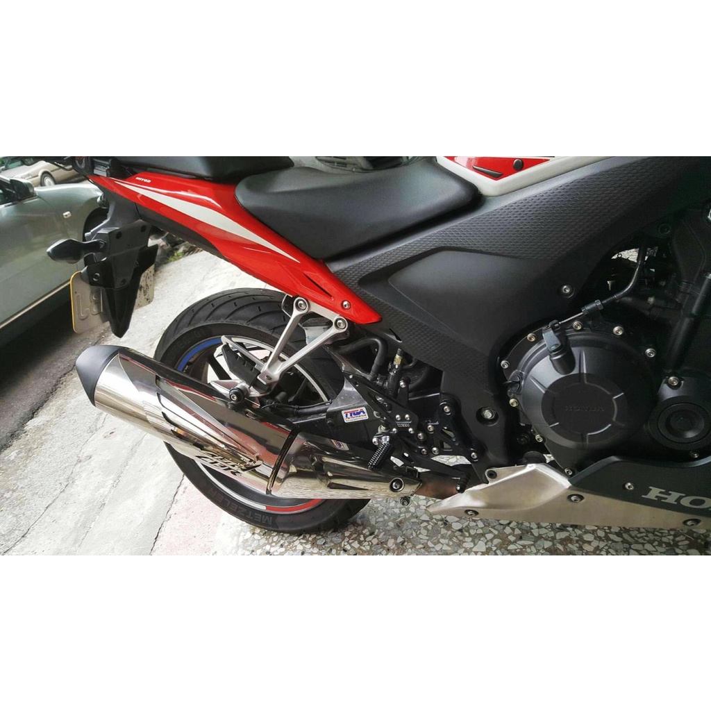 Honda CBR500r 排氣管 防燙蓋 防摔 保護 免束帶 簍空款 2013-2015適用