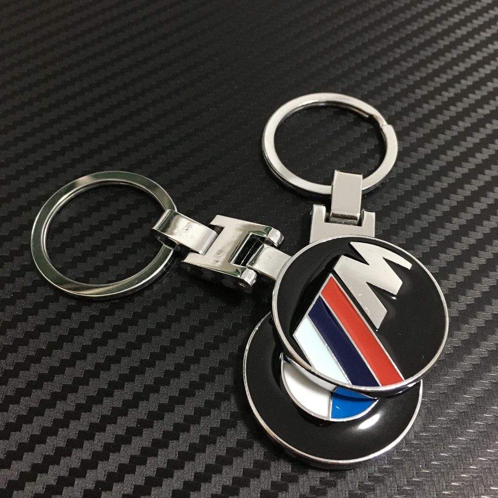 【現貨】創意汽車logo鑰匙圈 ///M鑰匙圈 寶馬汽車 BMW H扣車標鑰匙圈 汽車金屬鑰匙掛件 汽車不銹鋼鑰匙圈