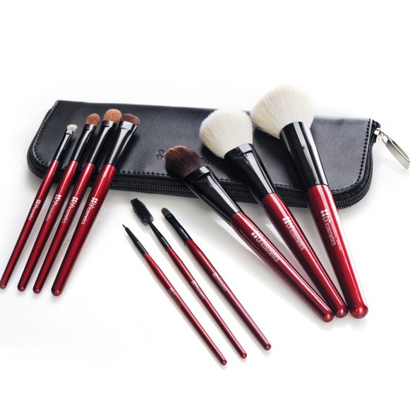 ✈全新 bh cosmetics 豪華紅桿10件化妝刷具組 10 pc Deluxe Brush Set - Red