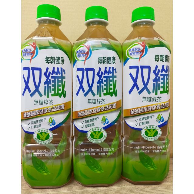 每朝健康-雙纖綠茶PET600（1箱24瓶）