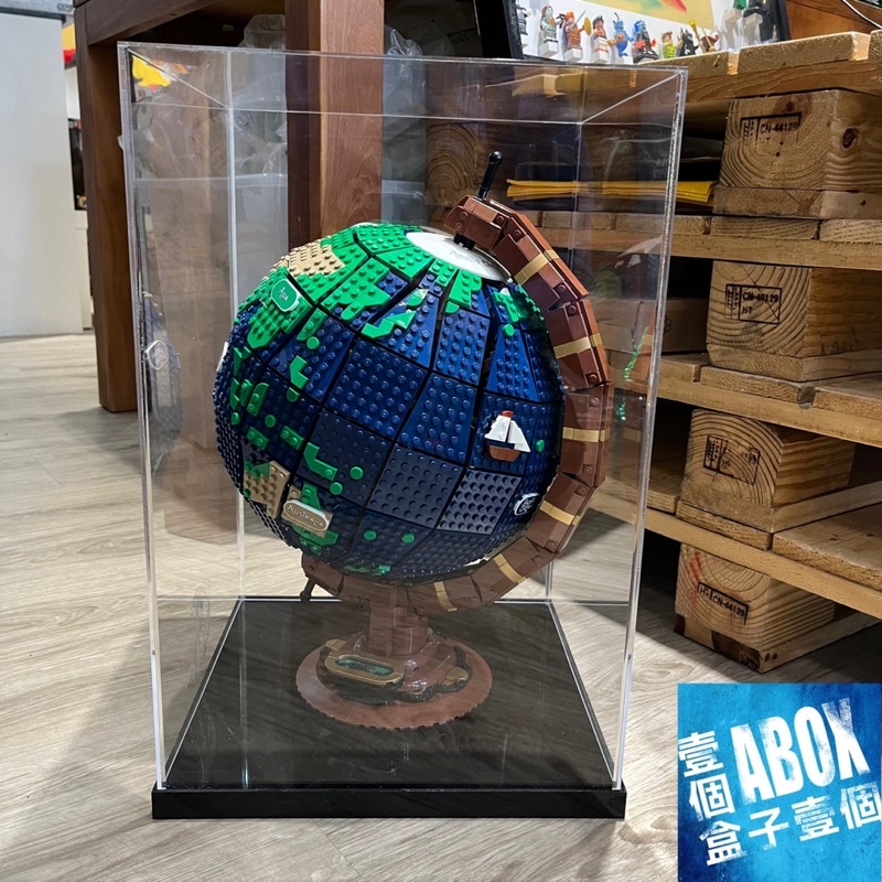 【ABOX】高透光壓克力LEGO 21332 地球儀 The Globe & 1/6 12寸/12吋人偶 罩式公仔展示盒