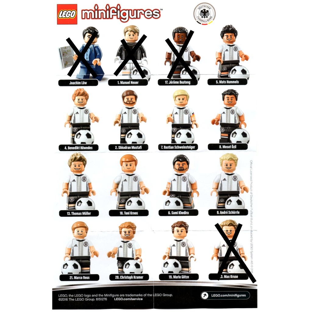 *現貨* Lego Minifigures 71014 DFB德國足球隊-12款公仔(非整套,包含12顆足球)