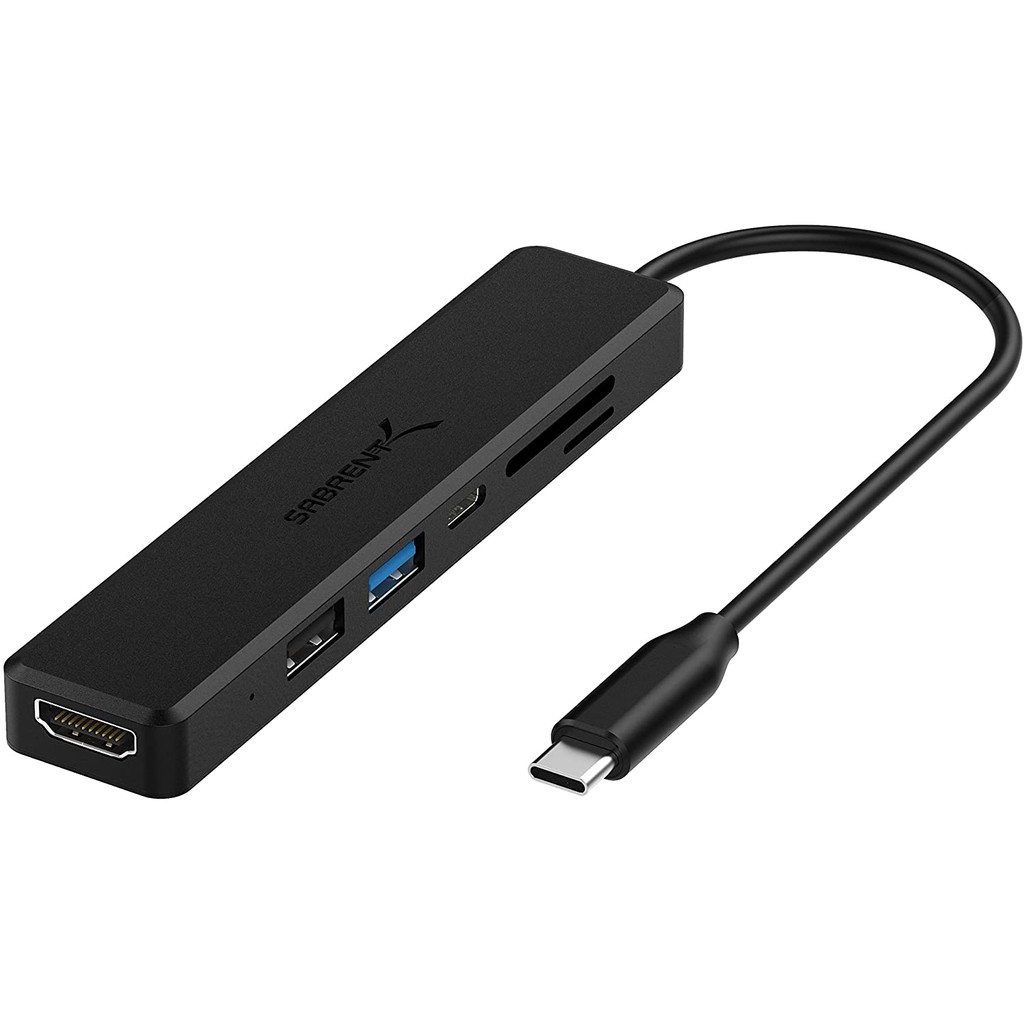 多埠USB Type-C 集線器 HUB 4K HDMI 電源傳輸60瓦 1個USB 3.0 microSD記憶卡USB