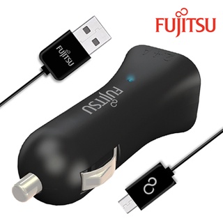 【全新】富士通FUJITSU雙USB車用充電器 (UC-01)黑