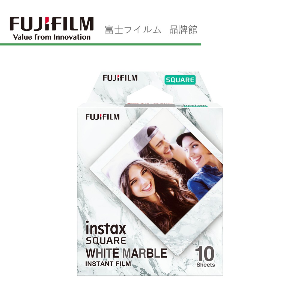 FUJIFILM 富士 instax SQUARE 白石紋  White Marble SQ拍立得底片