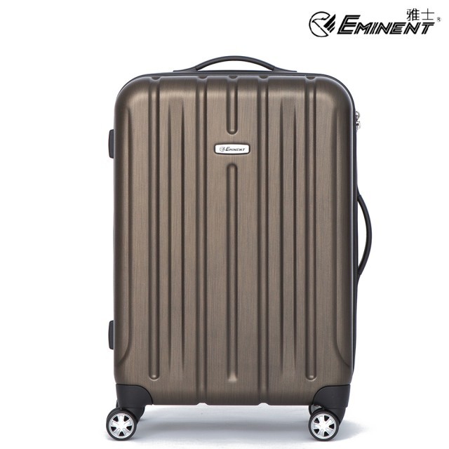 【EMINENT雅仕】28吋 輕量PC旅行箱 拉絲金屬風行李箱(古銅金KF21) 正品