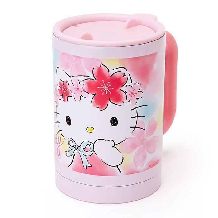 日本正版Hello Kitty櫻花款保溫杯