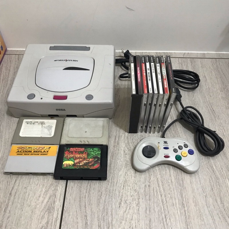 Sega saturn (SS)主機+遊戲片+加速卡大全套