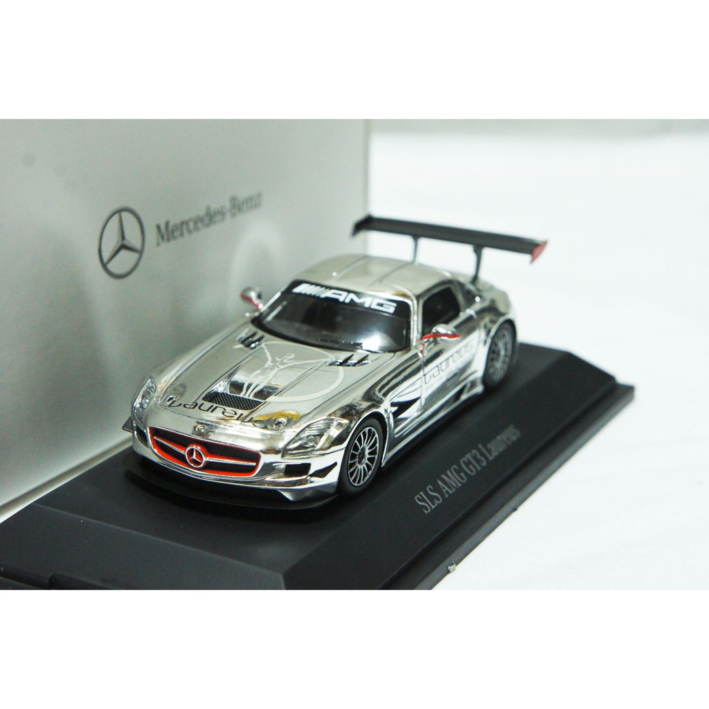 【超值特價】賓士原廠 1:43 Spark Mercedes Benz SLS AMG GT3 Laureus 電鍍銀