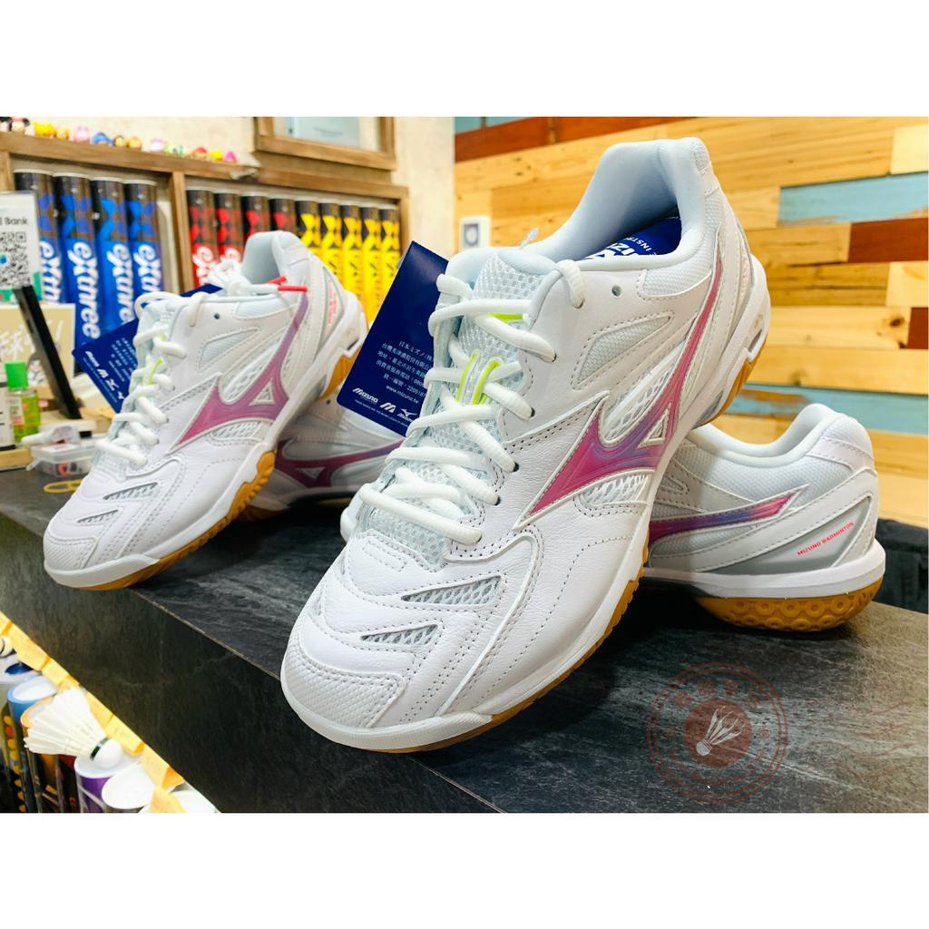 【唯羽生活】Mizuno WAVE FANG PRO 29cm 羽球鞋 新款 亮光粉紫 71GA210021 羽鞋 高階