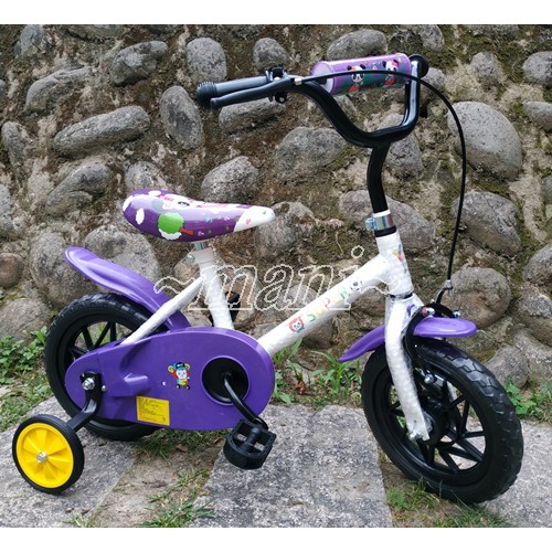 ☆曼尼2☆組好出貨 小熊 台灣製 12吋 小朋友 兒童 腳踏車 單車 低跨式車架.輔助輪 簡配款