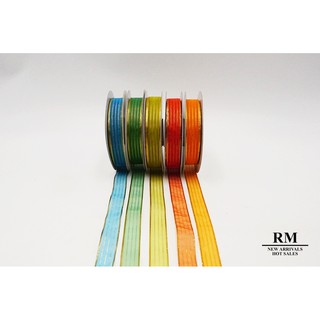 金邊雪紗織帶15mm( Glitter Edge snow yarn webbing 15mm)