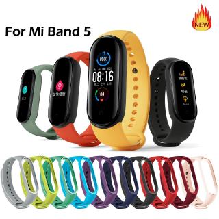 XIAOMI 矽膠錶帶小米手鍊 5 純色矽膠錶帶 Mi Band 5 NFC 運動錶帶