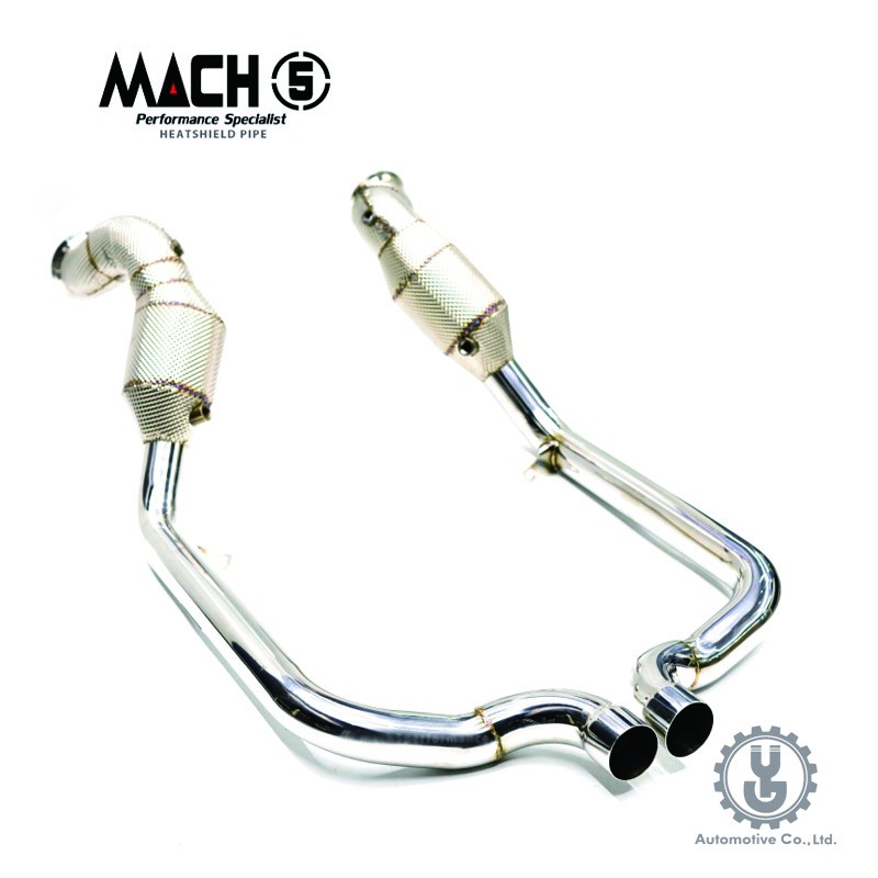 MACH5 高流量帶三元催化頭段 當派 排氣管 PORSCHE 970.2 Panamera S 3.0T-YGAUTO