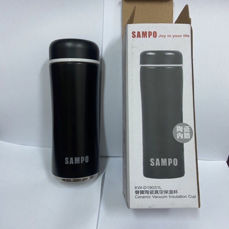 聲寶 Sampo 全新 陶瓷真空保溫杯 黑色 350ml