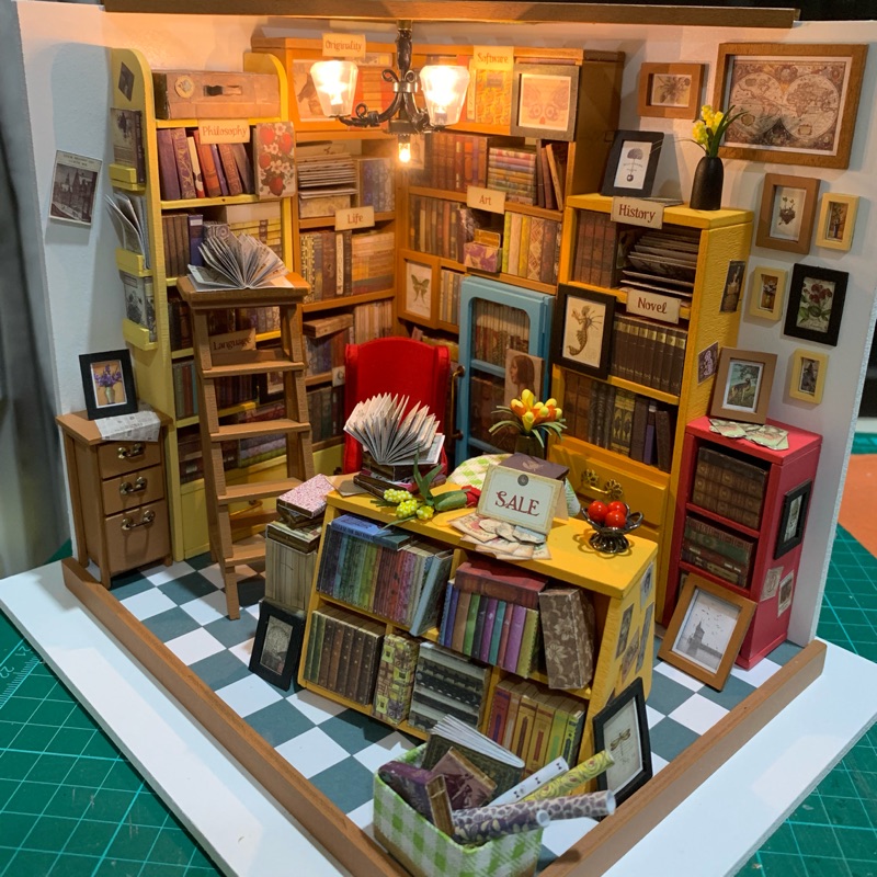 山姆書店diy小屋代製 若態袖珍小屋 可當ob11黏土人拍照場景