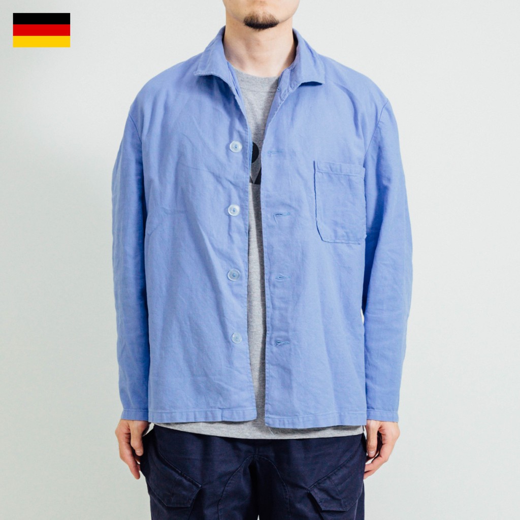 德軍公發 天藍棉質薄外套 German Army Sleep shirt 德軍睡衣