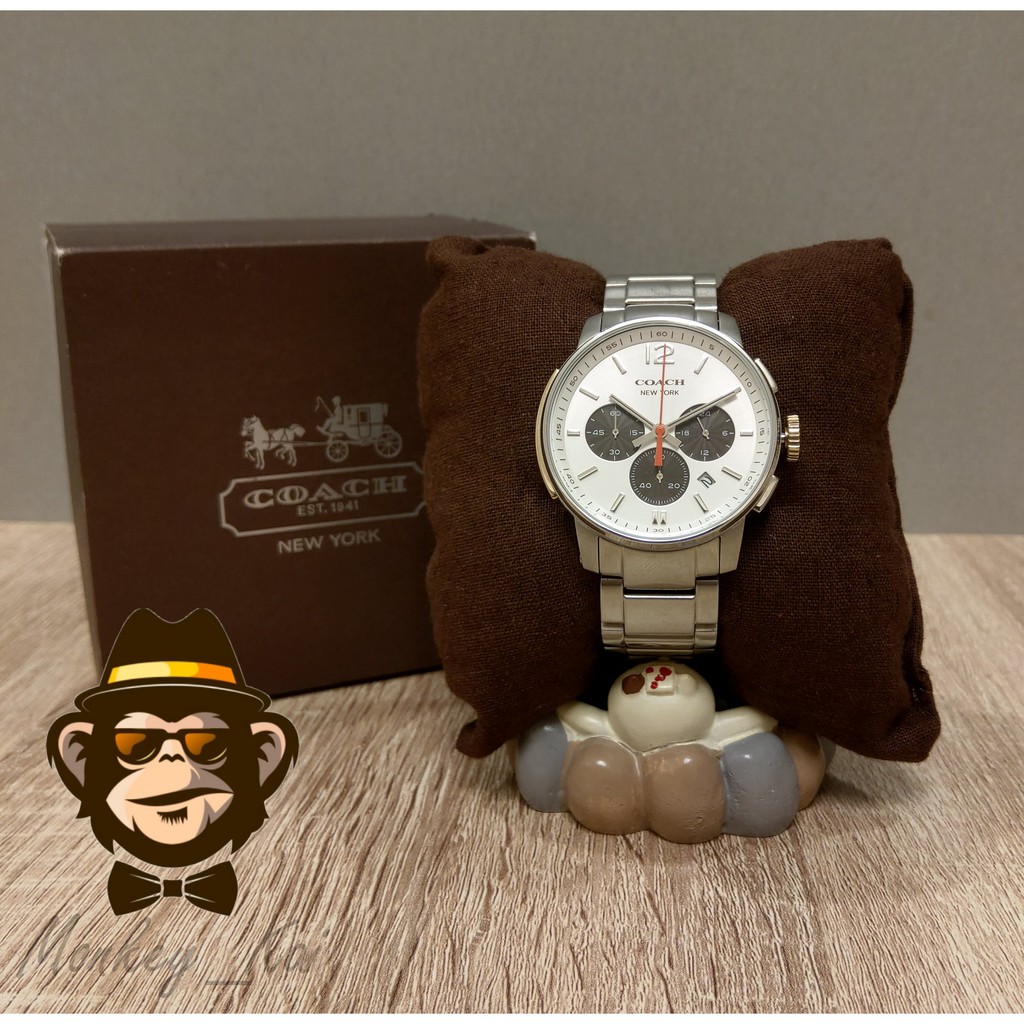 COACH W4006 男錶 BLEECKER CHRONO 不銹鋼計時腕錶 二手 台灣公司貨非水貨