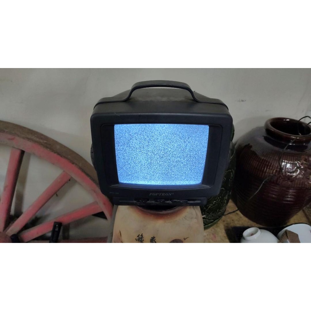 早期古董老件POPTRON迷你電視機PTV-103