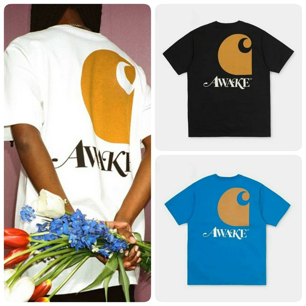 全新 Carhartt Wip X  Awake NY 聯名 Pocket t-shirt  短袖口袋T恤 黑 白 藍