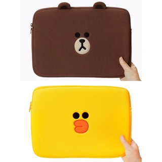 正版熊大莎莉筆電包13吋apple筆電電腦可愛風靡韓國line friends 平板電腦包 筆電包 平板包15吋保護套