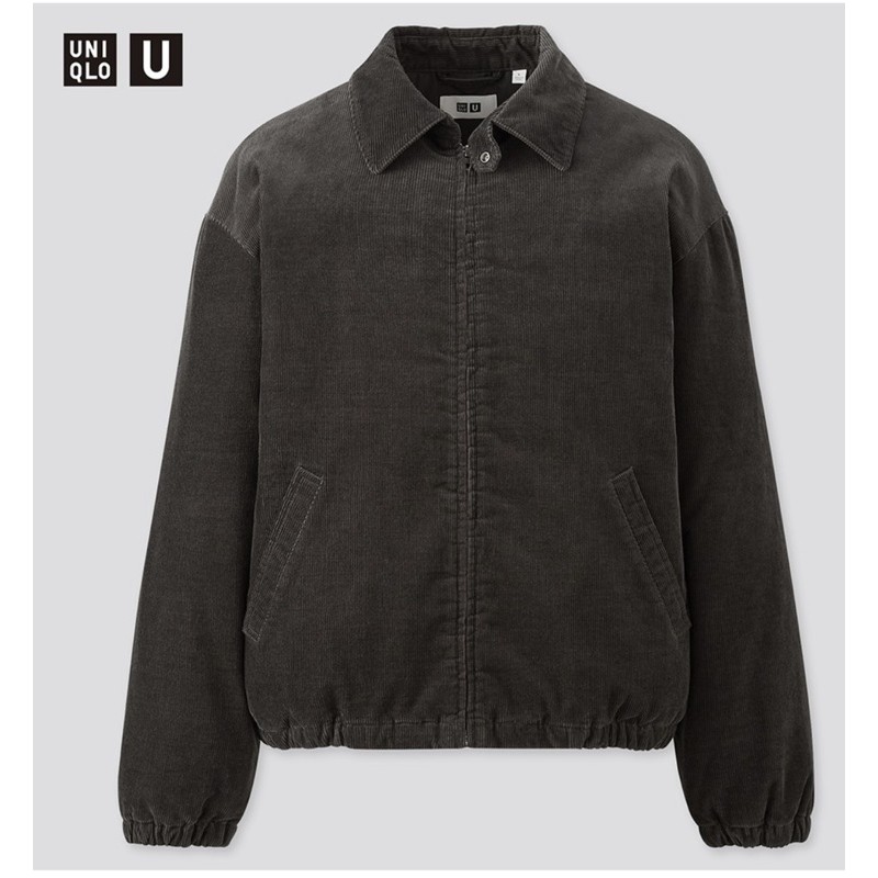 UNIQLO U男裝 燈芯絨外套 黑灰S /M號 431343