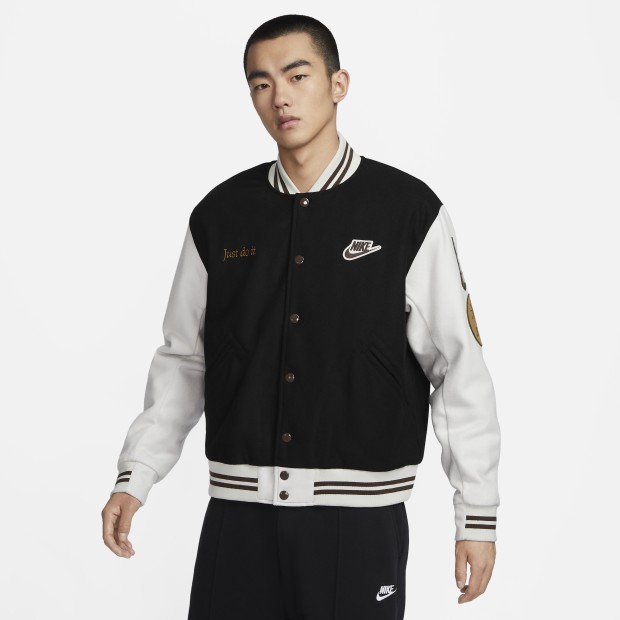 NIKE 休閒外套 AS M NK OUTDOOR VARSITY JKT 男 FV4026010 黑白 現貨 廠商直送