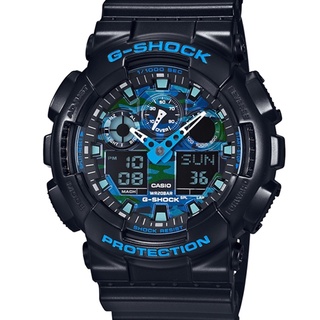 【聊聊私訊甜甜價】CASIO 卡西歐 G-SHOCK 酷炫迷彩雙顯運動錶(GA-100CB-1A)
