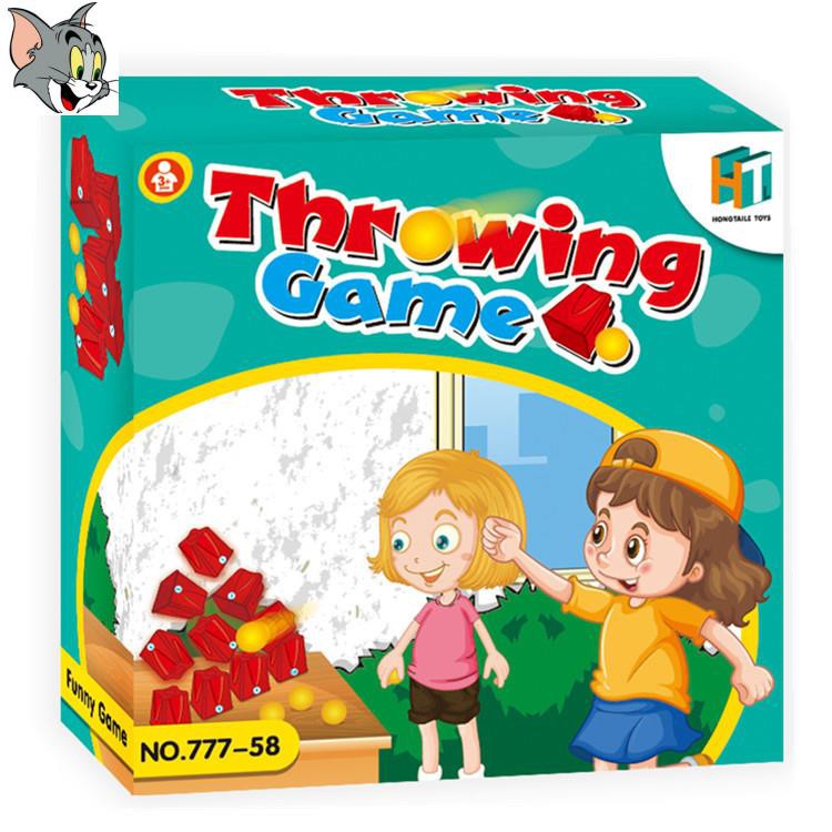 傑克桌遊現貨批發ht投擲游戲throwing Game 砸球崩塌游戲跨境英語桌面互動游戲 蝦皮購物