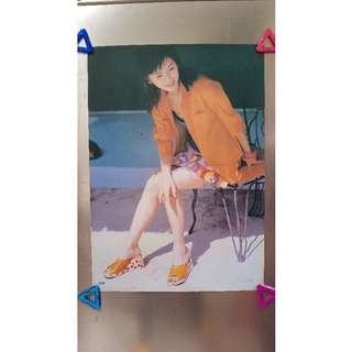 有變質汙痕 30年老件絕版庫存品 酒井法子海報 酒井法子老海報 38*54公分 老海報