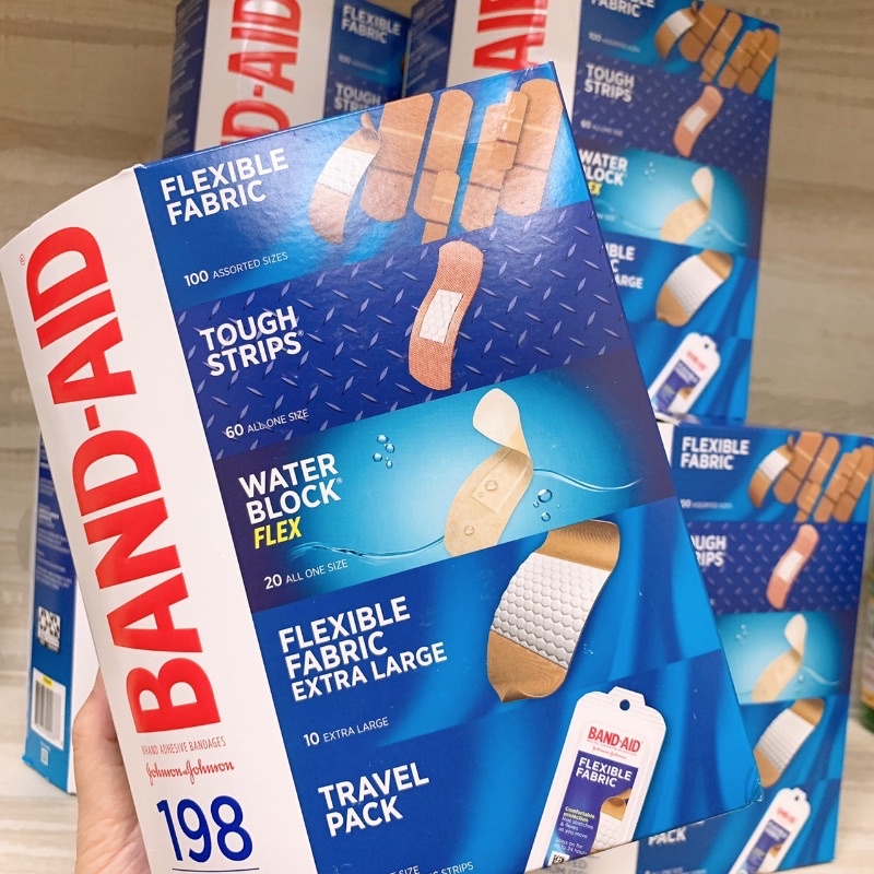 ｛在台現貨不用等｝美國代購🇺🇸強生創可貼Band-Aid 彈性布料黏性繃帶套組/5件組