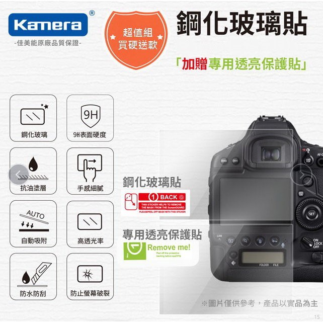 3C叔叔 相機保護貼 適用 佳能 Canon EOS 77D 佳美能 鋼化玻璃貼