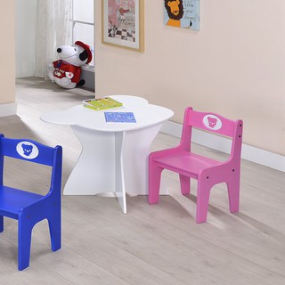 生活大發現-DIY-熊熊兒童桌椅組 .茶几桌椅.書桌.環保木板/環保噴漆/兒童椅