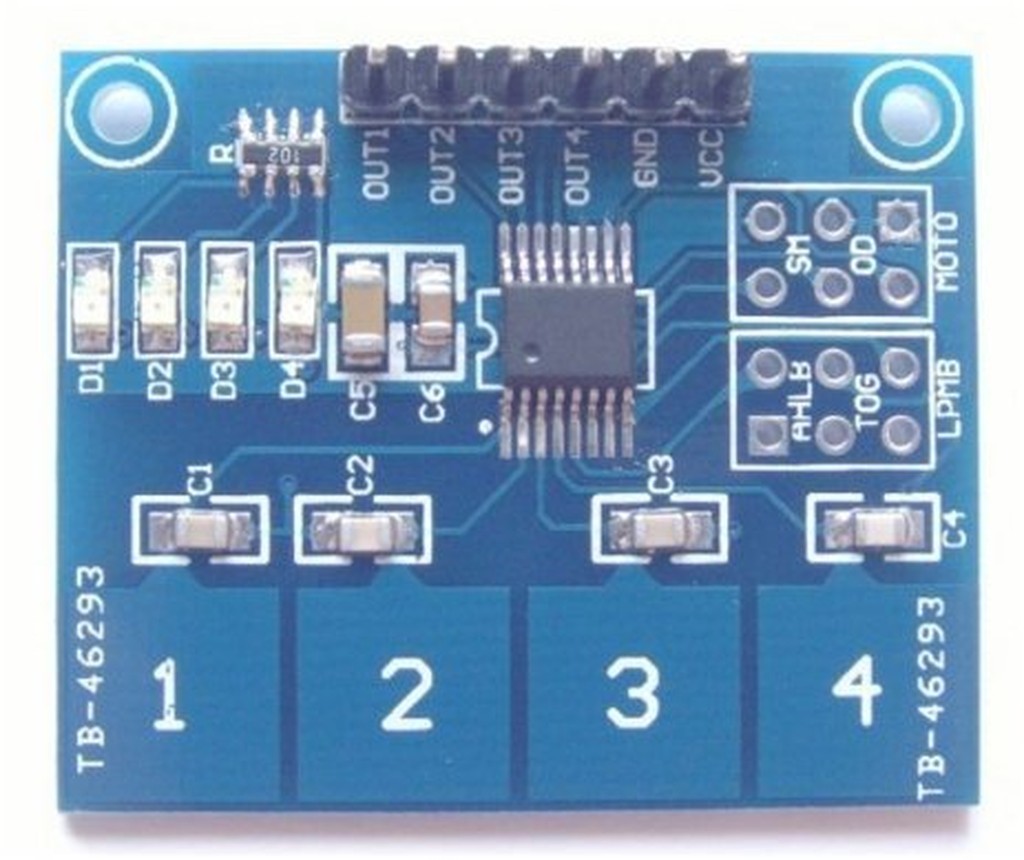 ►412◄TTP224 4路 電容式 觸摸開關 數位觸摸感測器 模組 Arduino