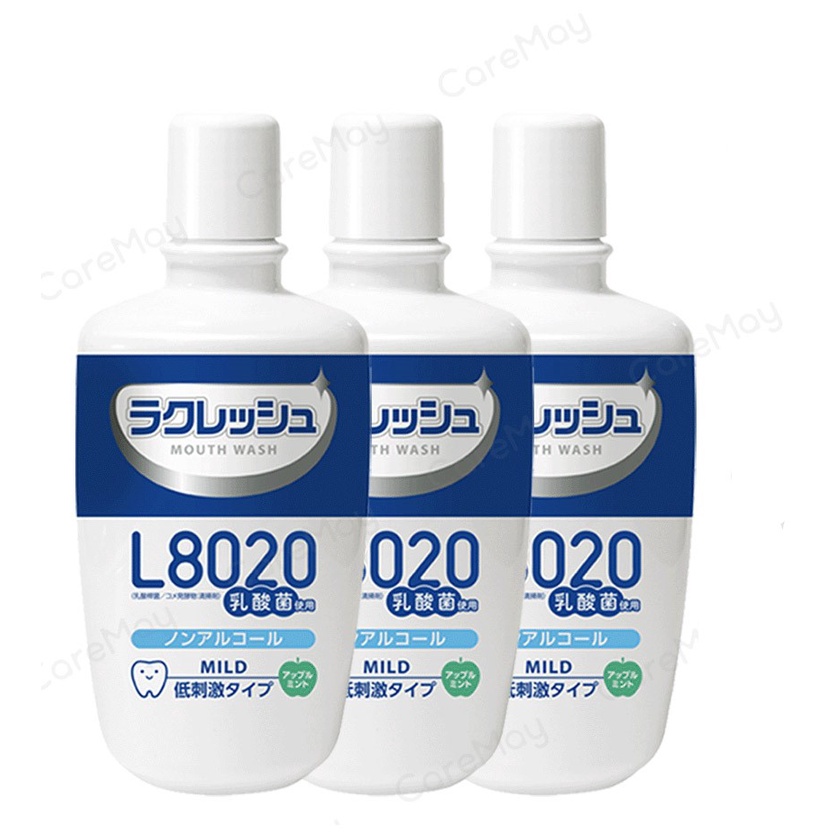 【佳樂美】日本 樂可麗舒 L8020 乳酸菌漱口水 300ML (溫和款/蘋果薄荷味)x3 (短效期)