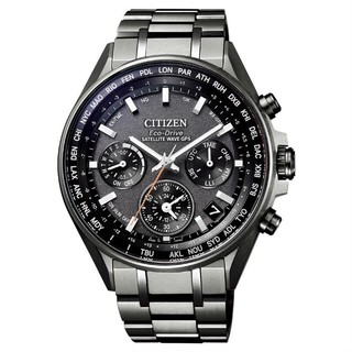 CITIZEN 星辰 CC4004-58E 時尚鈦金屬GPS對時光動能腕錶 /黑麵 44mm