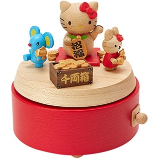 Sanrio木製音樂盒Hello Kitty Limited Liman Red Brown 577871