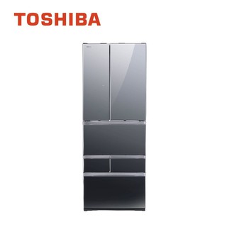 【TOSHIBA 東芝】 601L 內洽更便宜 無邊框玻璃六門變頻電冰箱 一級能效 GR-ZP600TFW