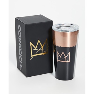 Basquiat聯名系列 X 酷仕客 CORKCICLE 保冷保溫瓶 470ml 304不鏽鋼 運動水壺 古銅黑 寬口杯