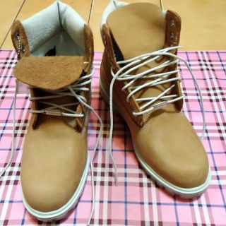 【Timberland】GD男款小麥黃厚領綁帶6吋靴