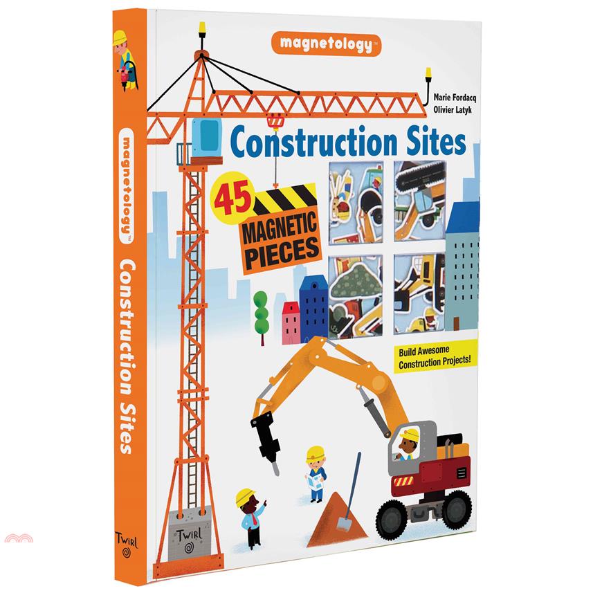 Construction Sites工程車磁鐵書（外文書）(精裝)