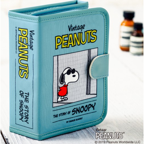 現貨 日本史努比snoopy In Red 日雜雜誌附錄展開式化妝收納包刷具包隨身包旅行包藍色 蝦皮購物