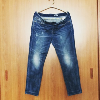 Uniqlo jeans 藍色復古風格牛仔褲27腰