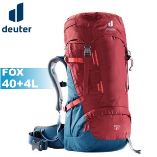 【Deuter 德國 FOX 40+4L 拔熱背包《紅/藍》】3611221/雙肩後背包/自助旅行/專業輕量透/悠遊山水