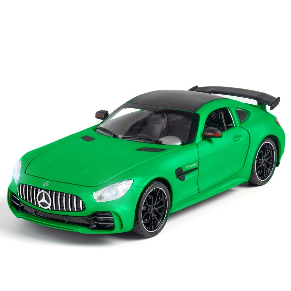 阿米格Amigo│賓士 Benz AMG GTR 1:24 4開門 聲光 回力 擺件 合金車 模型車 禮物 散裝 無外盒