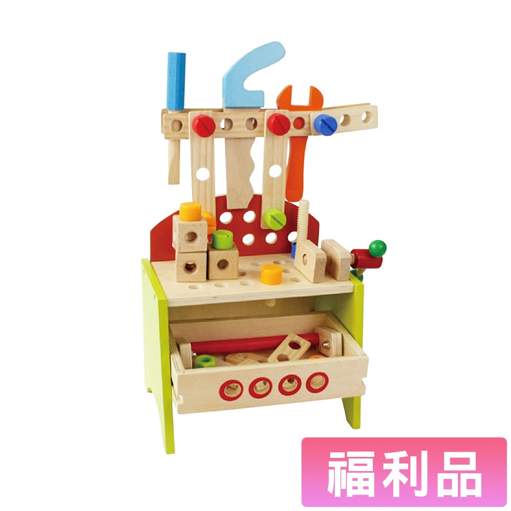 親親CCTOY 兒童無毒木製玩具 小小工具台玩具組 MSN13023  (福利品)