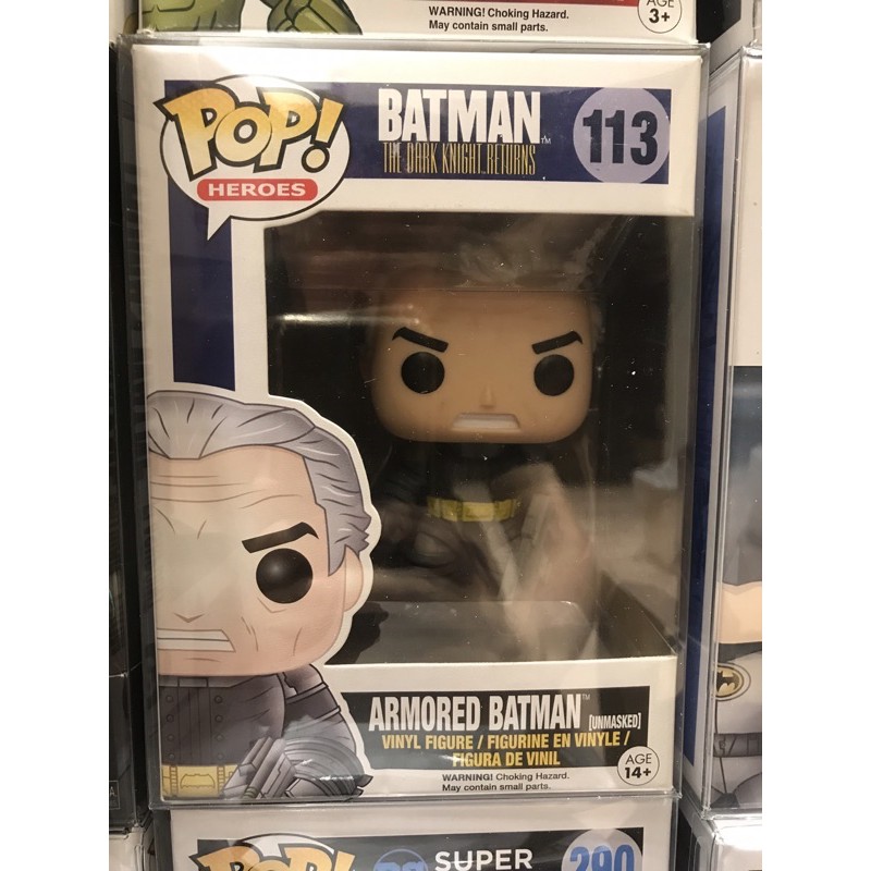 Funko pop蝙蝠俠 armored Batman #113 無面罩版本