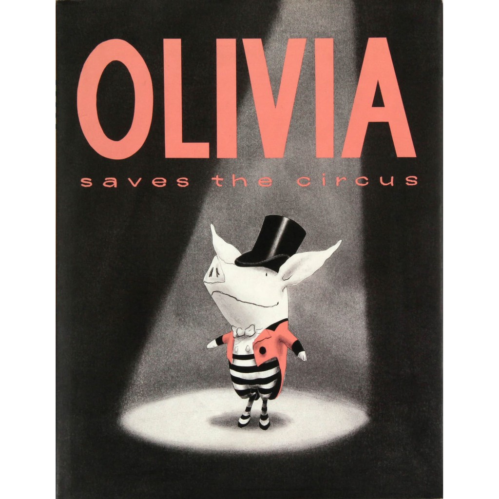 ◇安琪書坊◇－《英文繪本》OLIVA Saves the Circus 奧莉薇拯救馬戲團（全新）精裝書+小豬吊飾