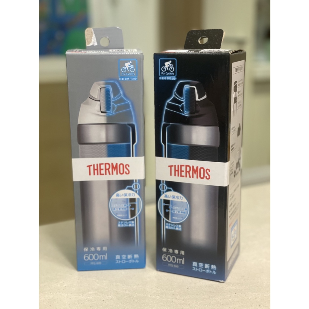 (蝦皮最便宜)Thermos 膳魔師 自行車水壺不銹鋼真空保溫/保冷瓶 600ML FFQ-600